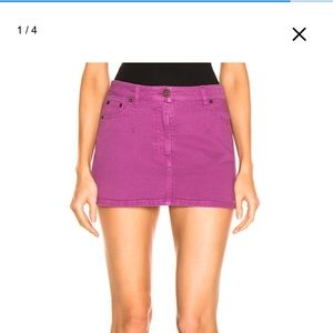 Alberta Ferretti Denim Skirt (Purple),